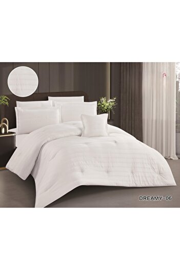 Roshen New Dreamy Microfiber Double Bedspread, High Quality, Embroidered, 7 Pieces, Comfort and Luxury at the Same Time, Size 260*240