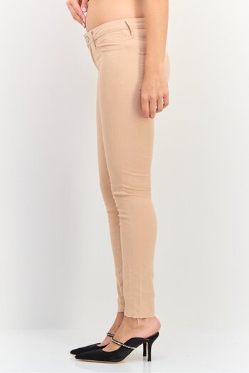 Reiko Women Skinny Fit Solid Cropped Pants, Old Rose
