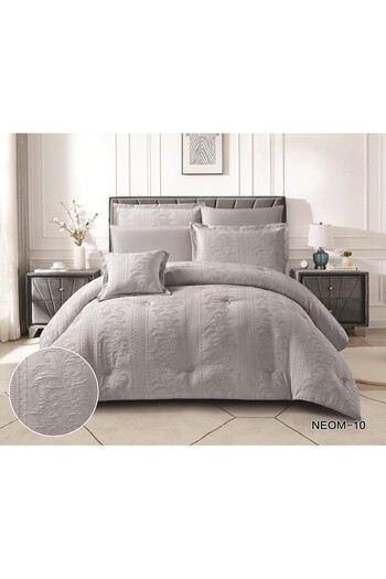 Roshen New Jacquard double bed sheet made of luxurious microfiber, 7 pieces, the epitome of elegance and quality, size 260*240