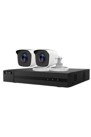 Hilook Surveillance System HiLook, 2 cameras 2MP, IR 20m, DVR 4 channels 2MP, Rovision Sticker