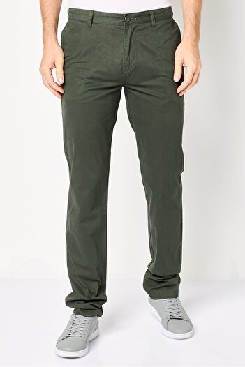 Lacoste Men Regular Fit Embroidered Logo Chino Pants, Olive
