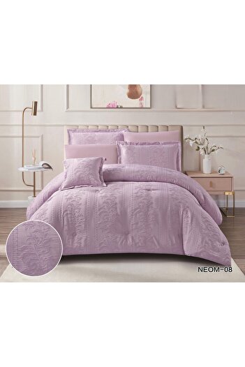 Roshen New Jacquard double bed sheet made of luxurious microfiber, 7 pieces, the epitome of elegance and quality, size 260*240