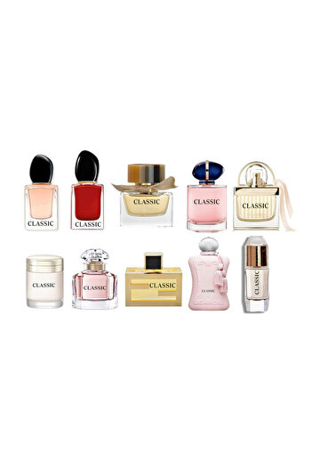 CLASSİC perfume set consisting of 10 pieces 25ml
