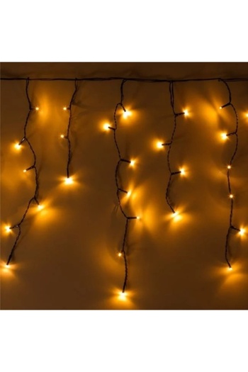 OEM LED Curtain Light Installation, Warm Light, 500 Bulbs, 1310 x 45 cm, Extendable, IP 44