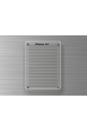 Hızlı Baskım Mıknatıslı Alışveriş Eksik Listesi 20x12 cm | Siyah UV Baskılı 3 mm Şeffaf Pleksi