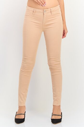 Reiko Women Skinny Fit Solid Cropped Pants, Old Rose