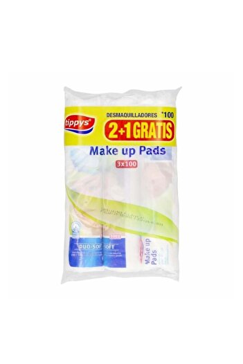 Tippys 3x100 Cotton Pads Round Makeup Remover Pads