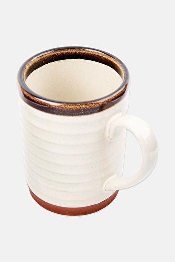 Gibson Home Terracota Mug 547ml, Cream