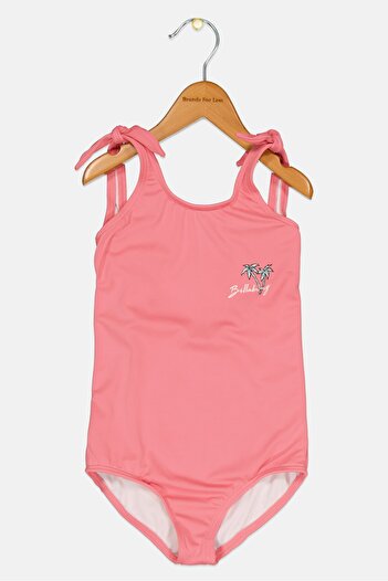 BİLLABONG Kids Girl Graphic Print One Piece Swimwear, Pink