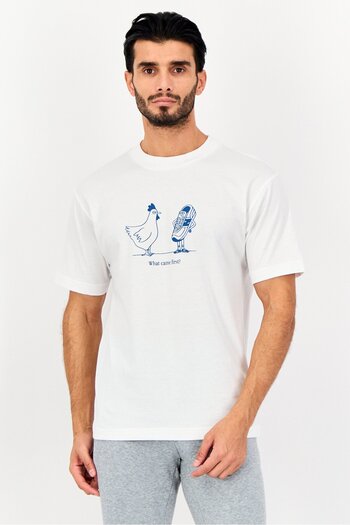 New Balance Men Sportswear Fit Short Sleeve Outdoor T-Shirt, White