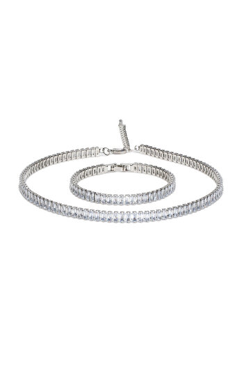 ElectraStore Shiny Tennis Jewelry Set