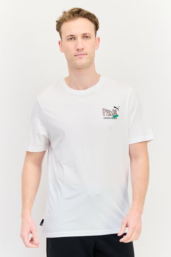 Puma Men Sportswear Fit Short Sleeve Outdoor T-Shirt, White