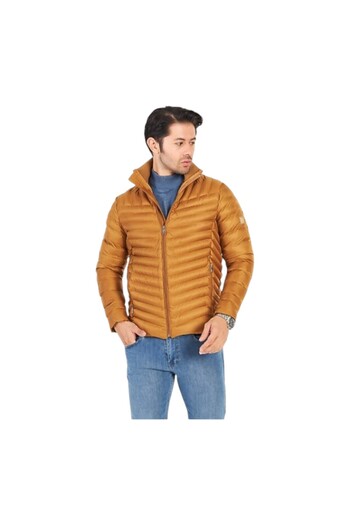 Brango Men's Mustard Color Fiber Filled Coat Windproof