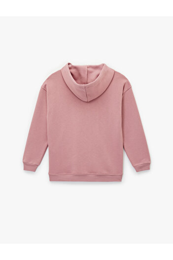 Koton Hooded Floral Printed Oversize Sweatshirt