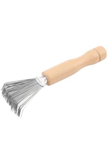 Salon System Iron Brush Cleaner with Wooden Handle by