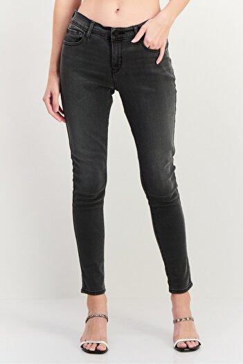 Levi's Women Super Skinny Wash Stretchable Jeans, Charcoal