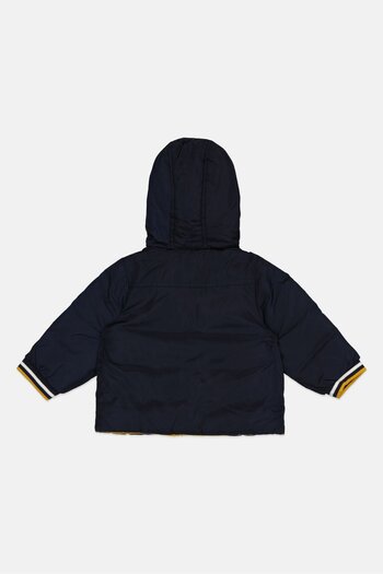 Sergent Major Toddlers Boy Plain Hooded Jacket, Navy