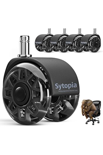 Sytopia 5 Pack Office Chair Casters 11 x 22 mm Large