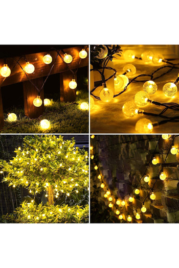 OEM Solar bulb installation, 50 LEDs, 6 meters, outdoor, warm white