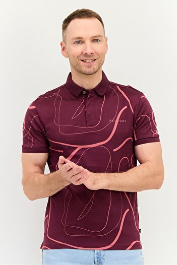 Levi's Men Regular Fit Short Sleeve Allover Print Polo Shirt, Multicolor