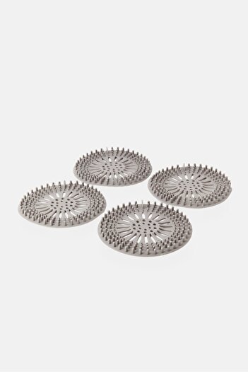 Lifestyle 4 Pieces Silicone Sink Strainer, Charcoal