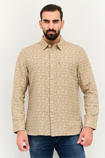 Levi's Men Slim Fit Allover Print Long Sleeves Casual Shirts, Multicolor