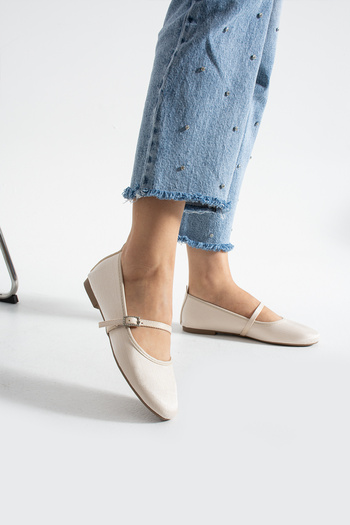 DUXAL SHOES Felix Women's Stone Buckle Mary Jane Shoes Ballet Flats