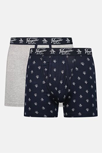 Original Penguin Men 2 Pieces Allover Print Boxer Briefs, Multicolor