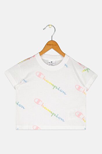 Champion Kids Girl Sportswear Fit Short Sleeve Outdoor T-Shirt, Off White