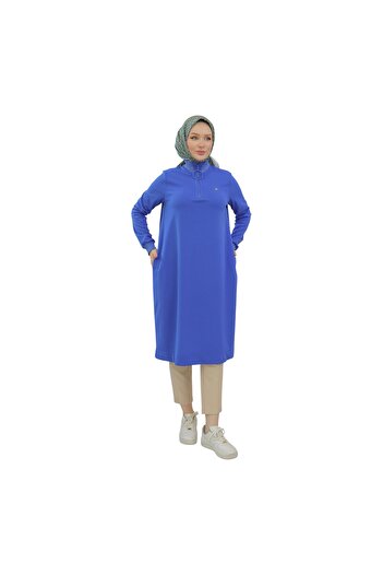 Armine Women's Ribbed Half Zipper Tunic 24Kt436