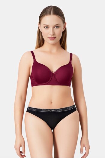 Emporio Armani Women Brand Logo Pull On Panty, Black