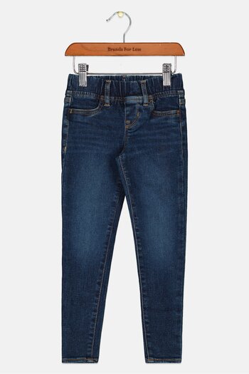 GAP Kids Girl Jegging Washed Max Stretch High Rise Jeans, Dark Blue