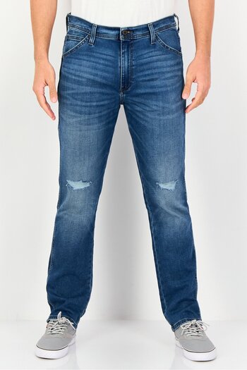 Levi's Men Slim Fit Rip Stretchable Denim, Washed Blue