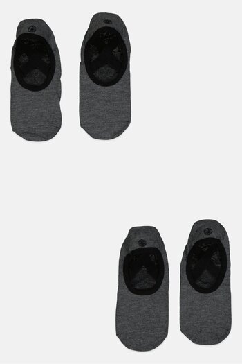 gaiam Women 2 Pair Textured Grippy Yoga Socks, Grey