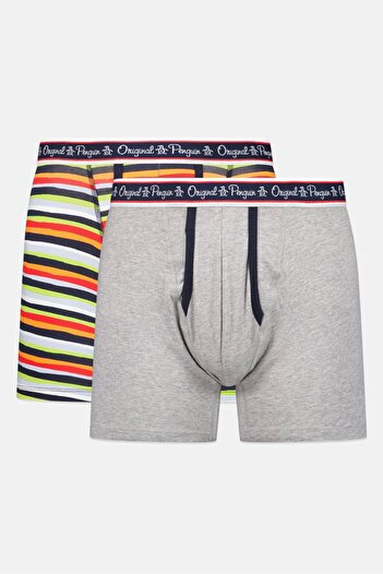 Original Penguin Men 2 Pieces Stripe Boxer Briefs, Multicolor