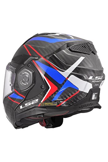 LS2 ADVANT X KARBON FUTURE 2 BEYAZ MAVİ ÇENE AÇILIR KASK