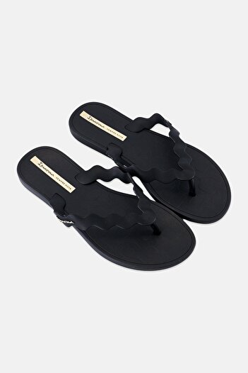 İpanema Women Zig Ad Brand Logo Slip On Slippers, Black
