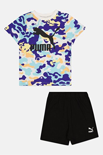 Puma Toddlers Boy 2 Pieces Camouflage T-Shirt And Shorts Set, Multicolor