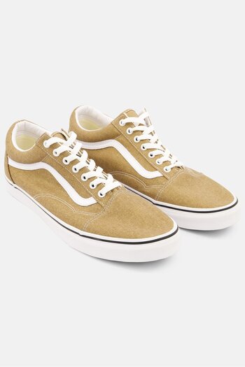 Vans Men Old Skool Lace Up Casual Shoes, Gold