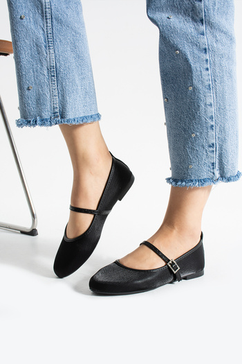 DUXAL SHOES Felix Women's Stone Buckle Mary Jane Shoes Ballet Flats