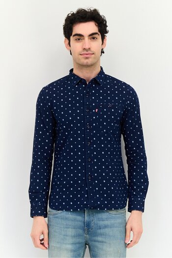 Levi's Men Slim Fit Long Sleeve Allover Print Casual Shirt, Multicolor