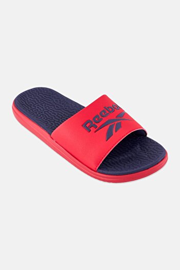 Reebok Kids Boy Brand Logo Slip On Slides, Red