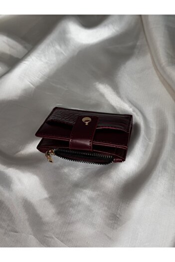 MODA Faux Leather Medium Snap Wallet with Card Holder, Paper and Coin Compartment Detail