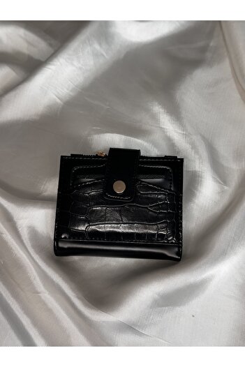 MODA Faux Leather Medium Snap Wallet with Card Holder, Paper and Coin Compartment Detail