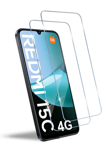 m.tk moveteck Xiaomi Redmi 15C Compatible Screen Protector Shatterproof Glass 9H Tempered Screen Glass Transparent Pacific