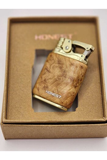 Atheris Gift HONEST BENZİNLİ BEJ KAPLAMALI ÇAKMAK