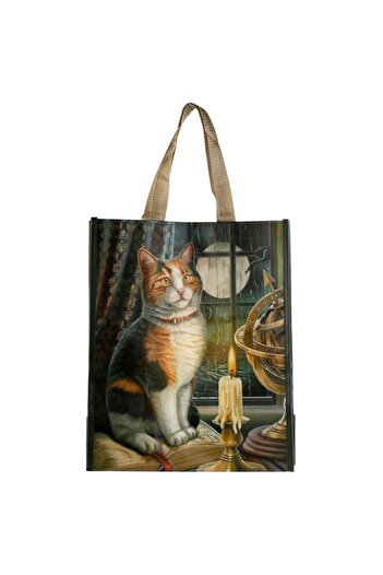 Puckator Bag / Shopping bag, Lisa Parker, Adventure Awaits cat pattern, reusable