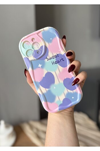 MİRAZ TASARIM iPhone 13 Pro Max Colorful Heart Case