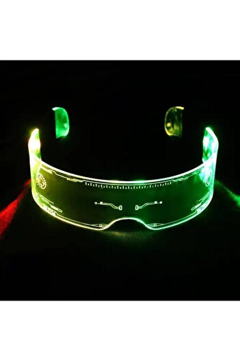 Tessero LED Illuminated Glasses, Color Changing Button, Robot Cyber Model, Unisex, Multicolor