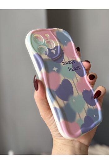 MİRAZ TASARIM iPhone 13 Pro Max Colorful Heart Case